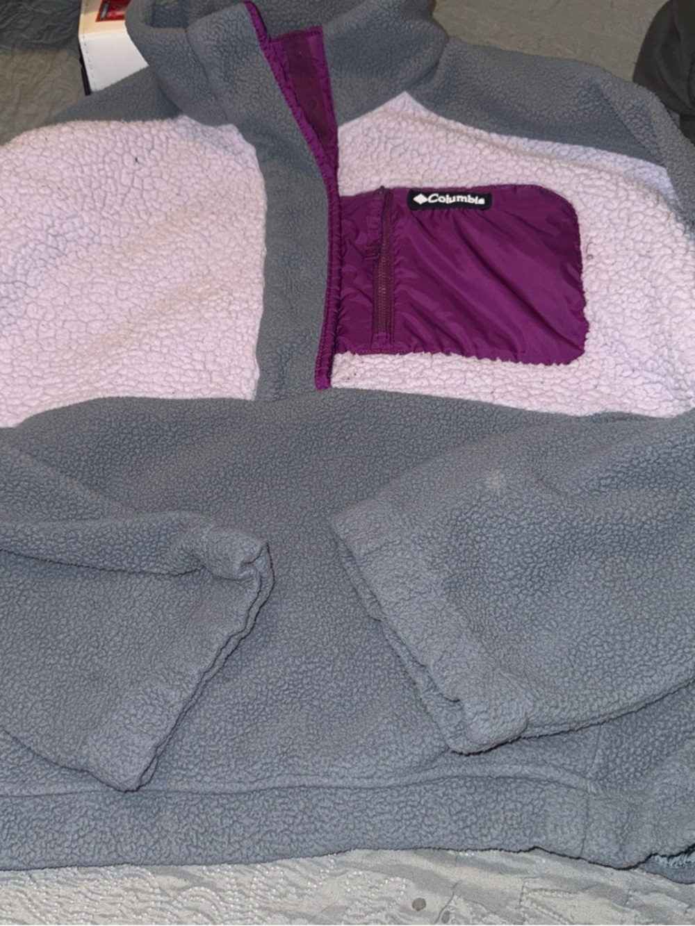 Columbia Girls Purple Fleece-Lined Jacket